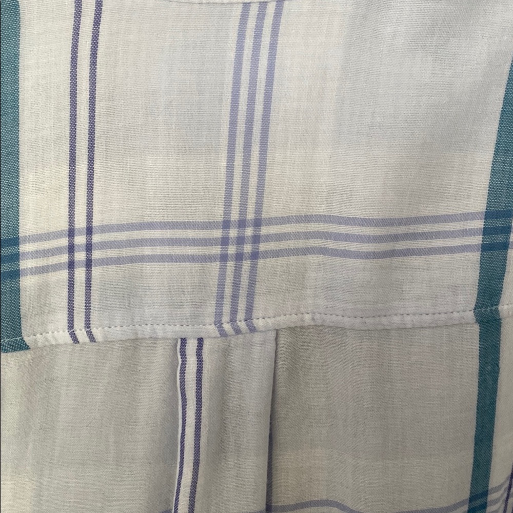 Express Teal and White Plaid Shirt - Picture 9 of 13